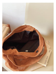 Soft Suede Leather Shoulder Bag for Women, Everyday City Purse