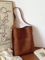 Women’s Soft Leather Soft Suede Shoulder Bag for Everyday City Outfits