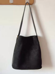 Women’s Soft Leather Soft Suede Shoulder Bag for Everyday City Outfits