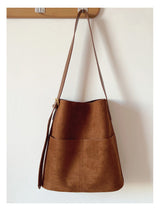 Women’s Soft Leather Soft Suede Shoulder Bag for Everyday City Outfits