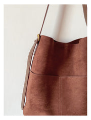 Women’s Soft Leather Soft Suede Shoulder Bag for Everyday City Outfits