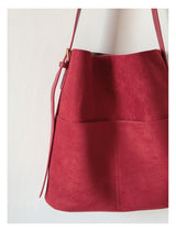 Women’s Soft Leather Soft Suede Shoulder Bag for Everyday City Outfits