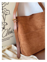 Women’s Soft Leather Soft Suede Shoulder Bag for Everyday City Outfits