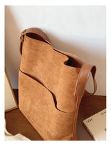 Women’s Soft Leather Soft Suede Shoulder Bag for Everyday City Outfits