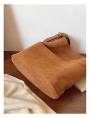 Women’s Soft Leather Soft Suede Shoulder Bag for Everyday City Outfits