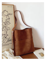 Women’s Soft Leather Soft Suede Shoulder Bag for Everyday City Outfits