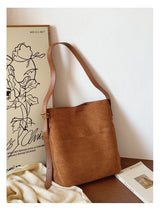 Women’s Soft Leather Soft Suede Shoulder Bag for Everyday City Outfits
