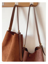 Women’s Soft Leather Soft Suede Shoulder Bag for Everyday City Outfits