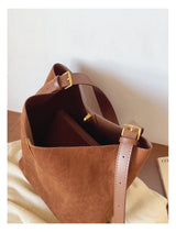 Women’s Soft Leather Soft Suede Shoulder Bag for Everyday City Outfits