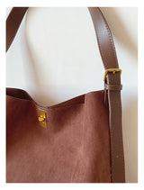 Women’s Soft Leather Soft Suede Shoulder Bag for Everyday City Outfits