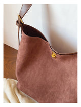 Women’s Soft Leather Soft Suede Shoulder Bag for Everyday City Outfits