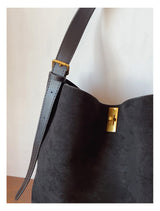 Women’s Soft Leather Soft Suede Shoulder Bag for Everyday City Outfits