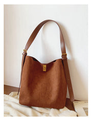 Women’s Soft Leather Soft Suede Shoulder Bag for Everyday City Outfits