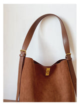 Women’s Soft Leather Soft Suede Shoulder Bag for Everyday City Outfits