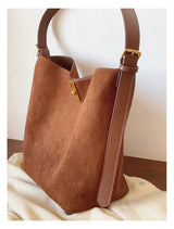 Women’s Soft Leather Soft Suede Shoulder Bag for Everyday City Outfits