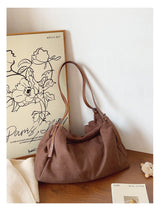 Women’s Soft Leather Soft Suede Shoulder Bag for Everyday City Outfits