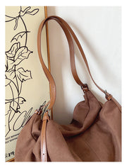 Women’s Soft Leather Soft Suede Shoulder Bag for Everyday City Outfits