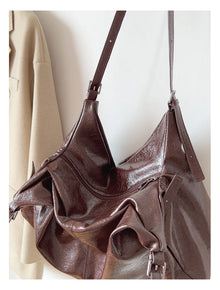 Soft Suede Leather Shoulder Bag for Women, Everyday City Purse