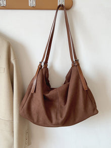 Soft Suede Leather Shoulder Bag for Women, Everyday City Purse