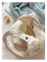 Women’s Crochet Cotton Medium Hobo Tote Bag for Boho Everyday Style & Gifts