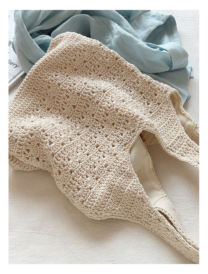 Women’s Crochet Cotton Medium Hobo Tote Bag for Boho Everyday Style & Gifts