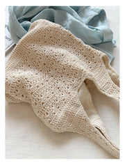 Women’s Crochet Cotton Medium Hobo Tote Bag for Boho Everyday Style & Gifts