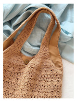 Women’s Crochet Cotton Medium Hobo Tote Bag for Boho Everyday Style & Gifts