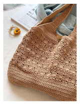 Women’s Crochet Cotton Medium Hobo Tote Bag for Boho Everyday Style & Gifts