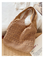 Women’s Crochet Cotton Medium Hobo Tote Bag for Boho Everyday Style & Gifts