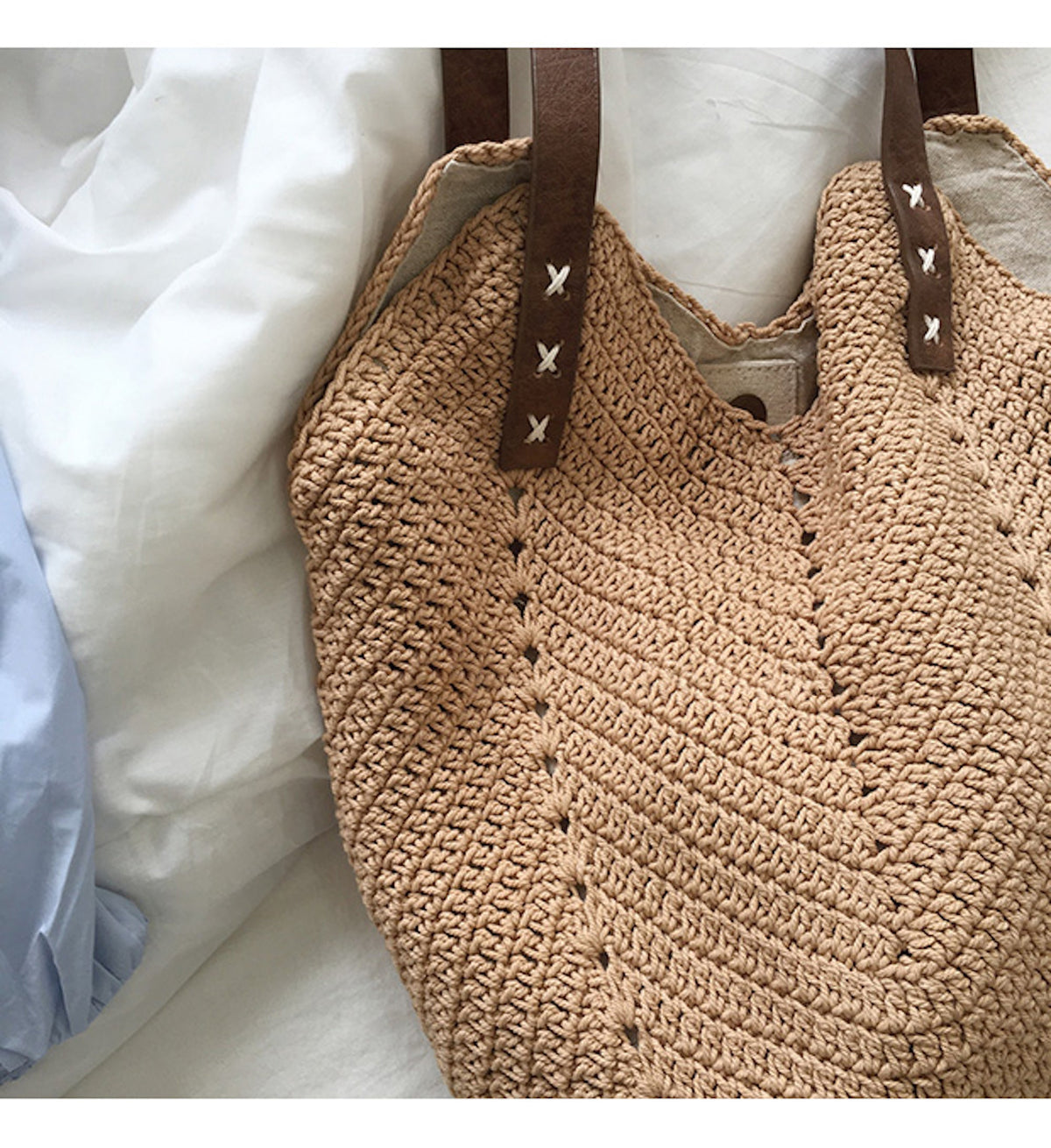 Women’s Retro Cotton Knitted Shoulder Bag for Boho Everyday Style & Gifts