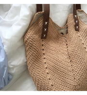 Women’s Retro Cotton Knitted Shoulder Bag for Boho Everyday Style & Gifts