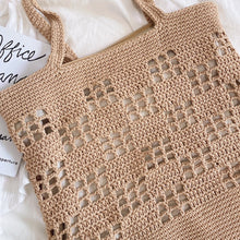 Women’s Crochet Cotton Retro Patterned Tote Bag for Boho Everyday Style & Gifts