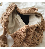 Crochet Cotton Retro Artsy Knitted Shoulder Women's Woven Bag for Boho Everyday Style & Gifts