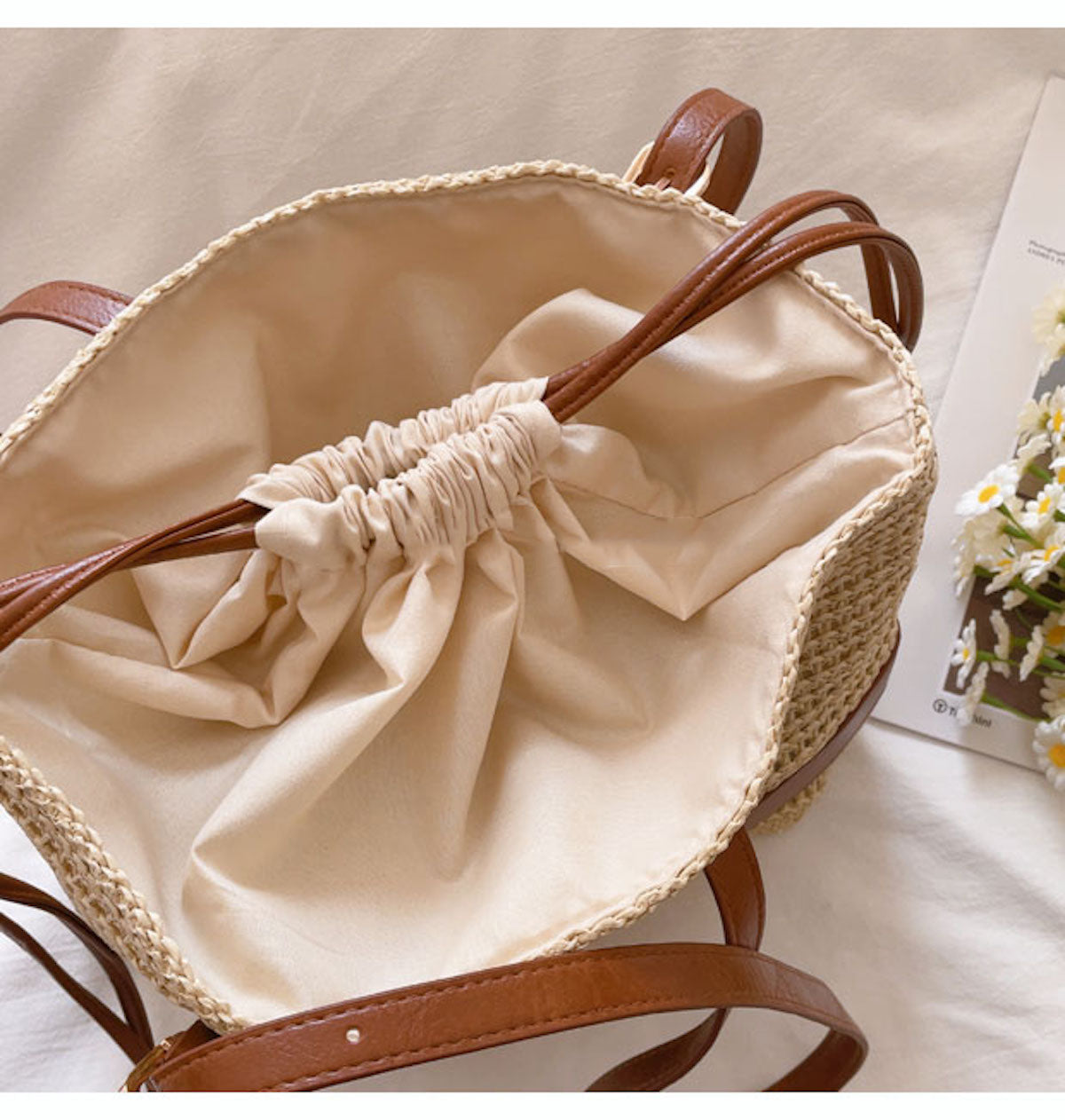 Women’s Straw Woven Tote Shoulder Bag for Beach, Vacation & Summer Outfits