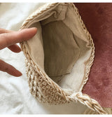 Women’s Crochet Crossbody Messenger Bag with Leather Flap for Boho Everyday Style & Gifts