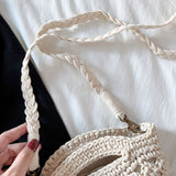 Women’s Retro Crochet Crossbody Bucket Bag for Boho Everyday Style & Gifts