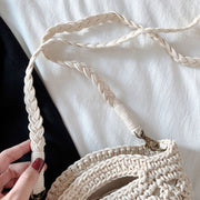 Women’s Retro Crochet Crossbody Bucket Bag for Boho Everyday Style & Gifts