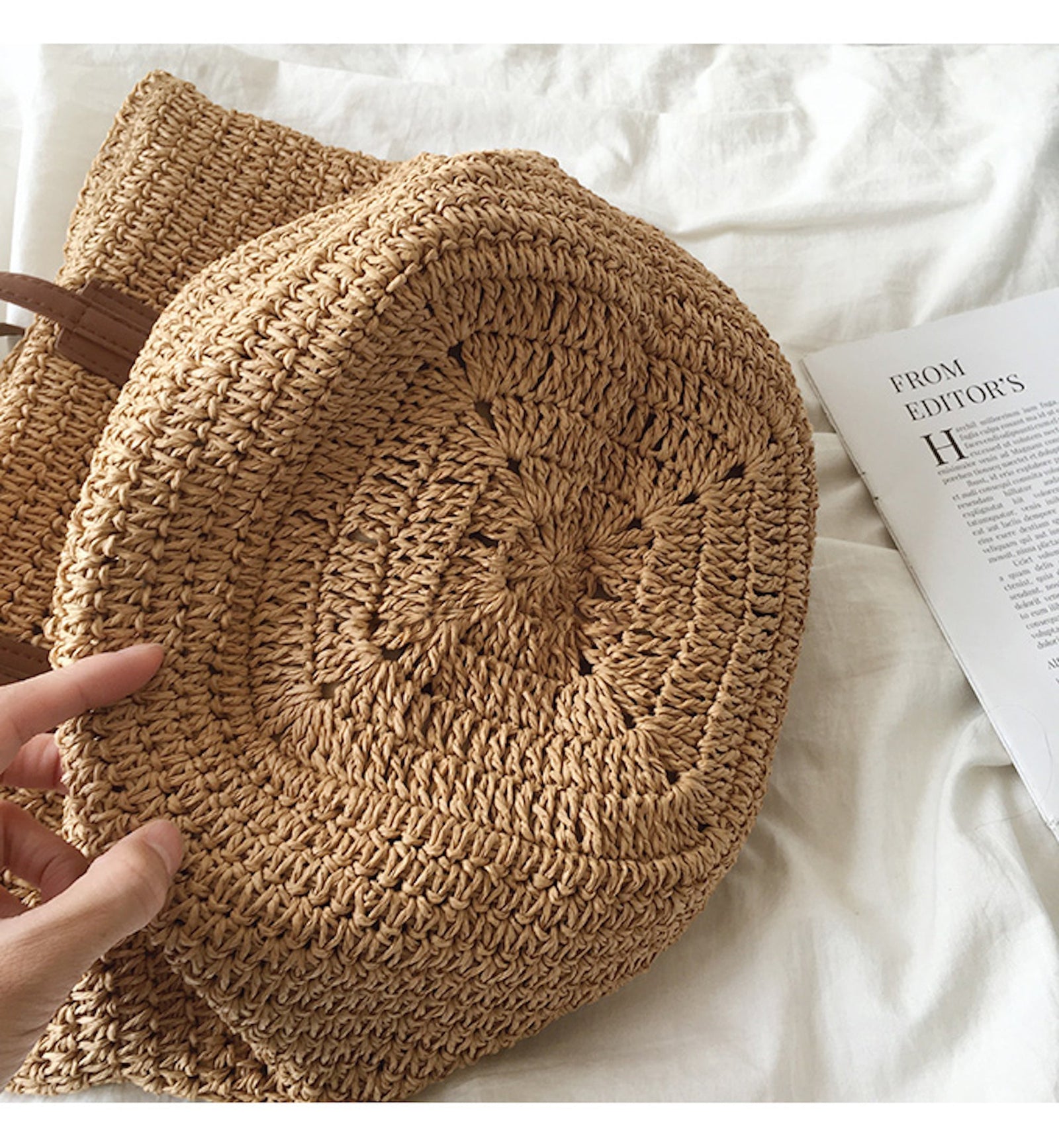 Women’s Retro Straw Woven Tote Bag for Beach, Vacation & Summer Outfits
