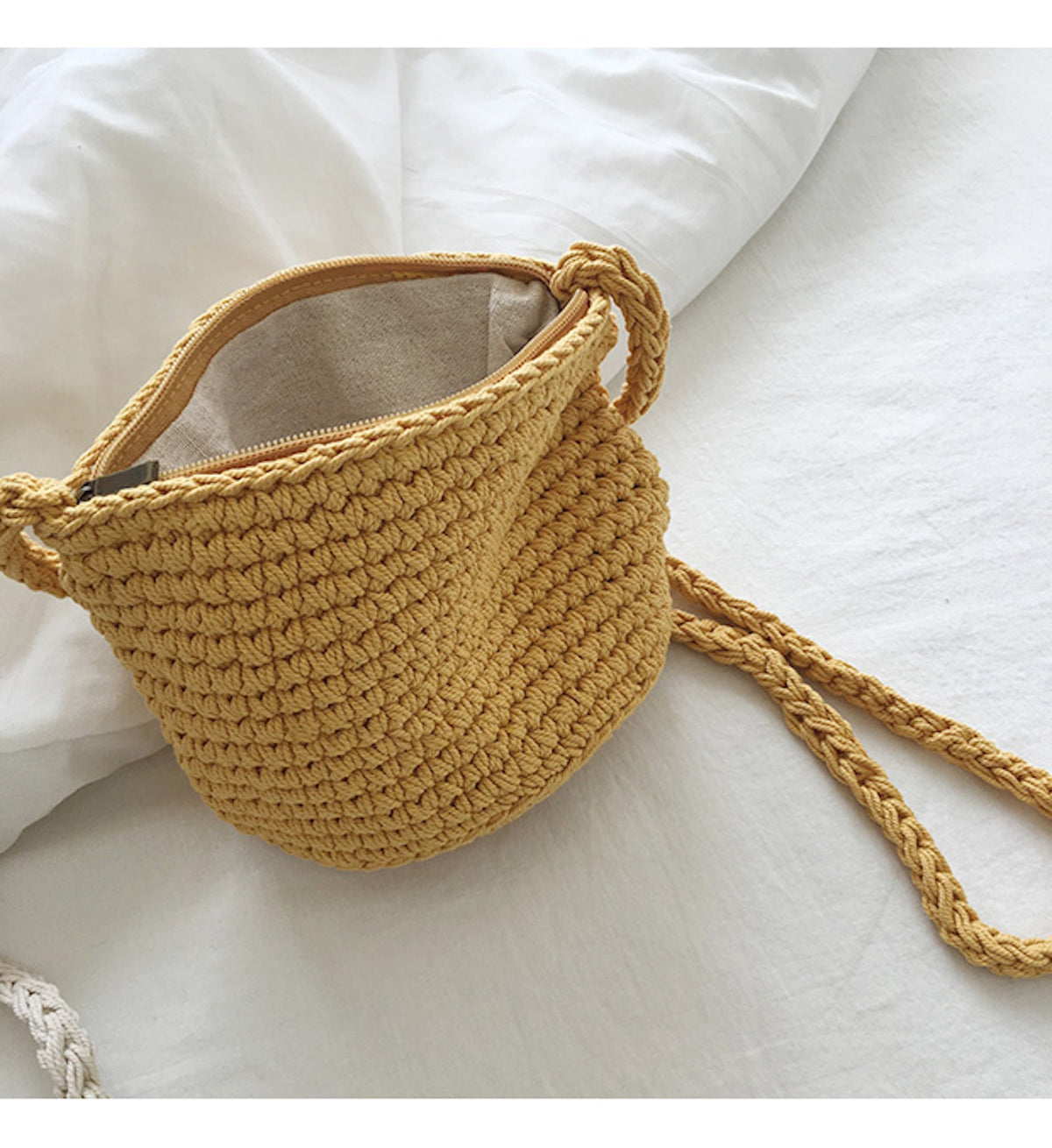 Women’s Small Cotton Knitted Shoulder Bag Purse for Boho Everyday Style & Gifts