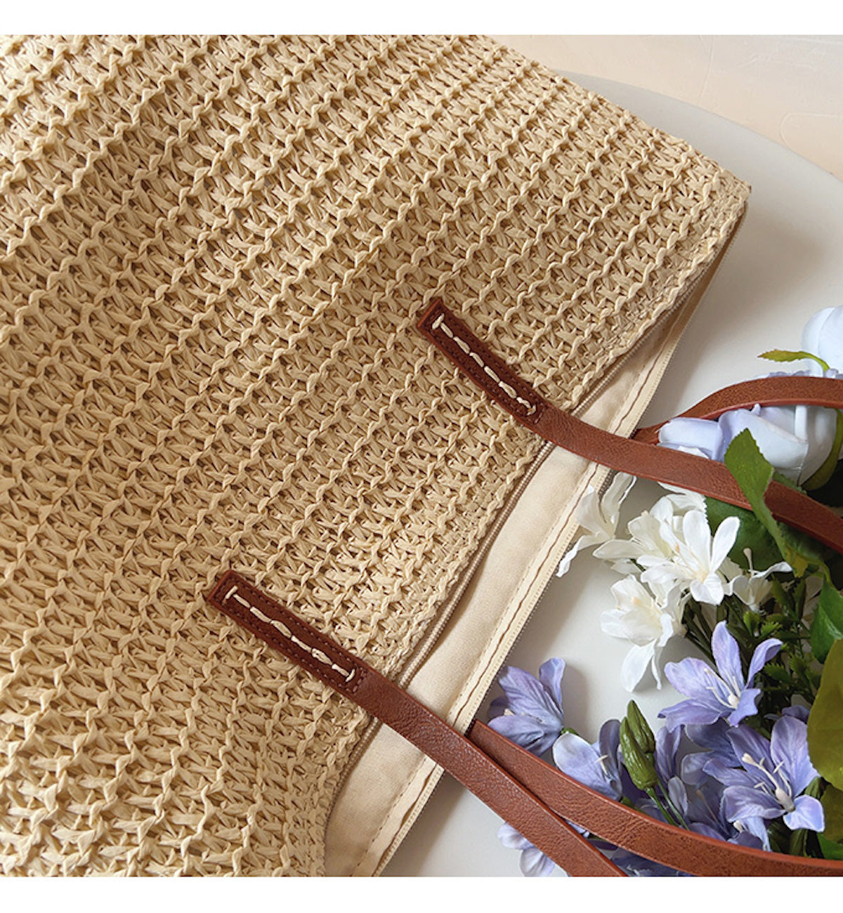 Women’s Straw Woven Tote for Beach, Vacation & Summer Outfits