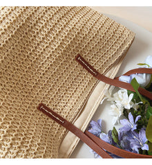 Geflochtene Strohtasche für Damen für Strand, Urlaub & Sommeroutfits