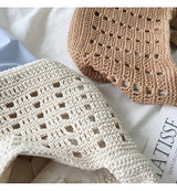 Women’s Medium Crochet Cotton Bucket Bag for Boho Everyday Style & Gifts