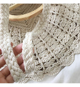 Women’s Artsy Shell Shaped Cotton Shoulder Bag Purse for Boho Everyday Style & Gifts