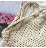 Women’s Large Crochet Cotton Bucket Bag for Boho Everyday Style & Gifts