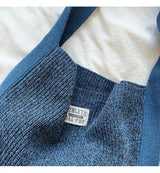 Women’s Cotton Knit Shoulder Bag Bucket Bag for Boho Everyday Style & Gifts