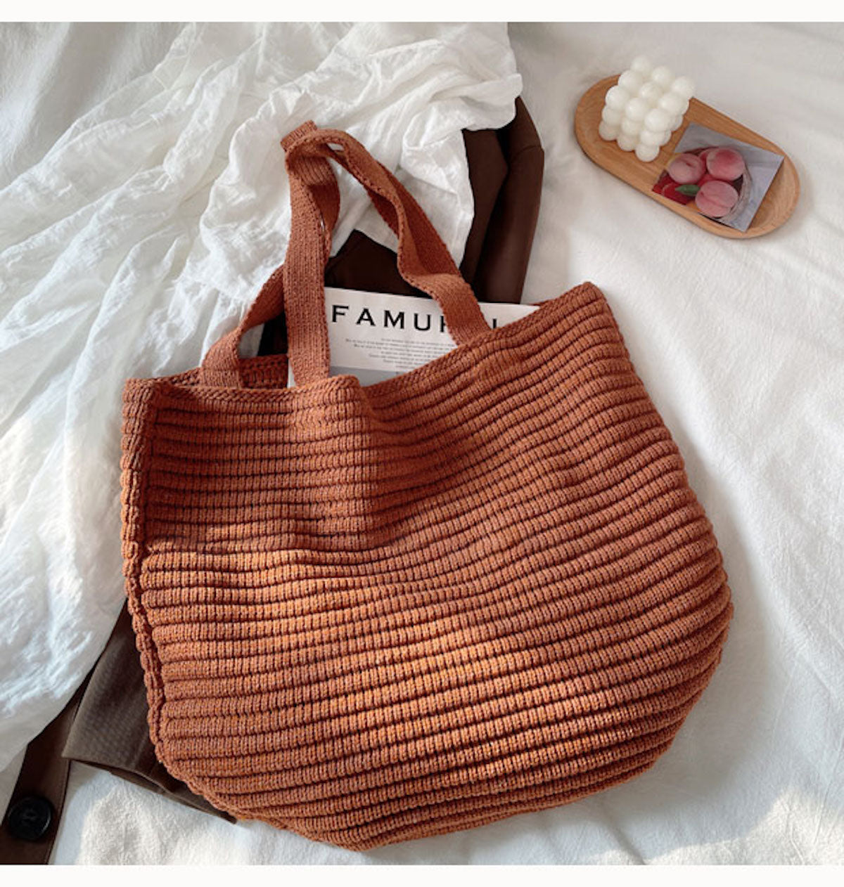 Women’s Large Crochet Tote Bag for Boho Everyday Style & Gifts