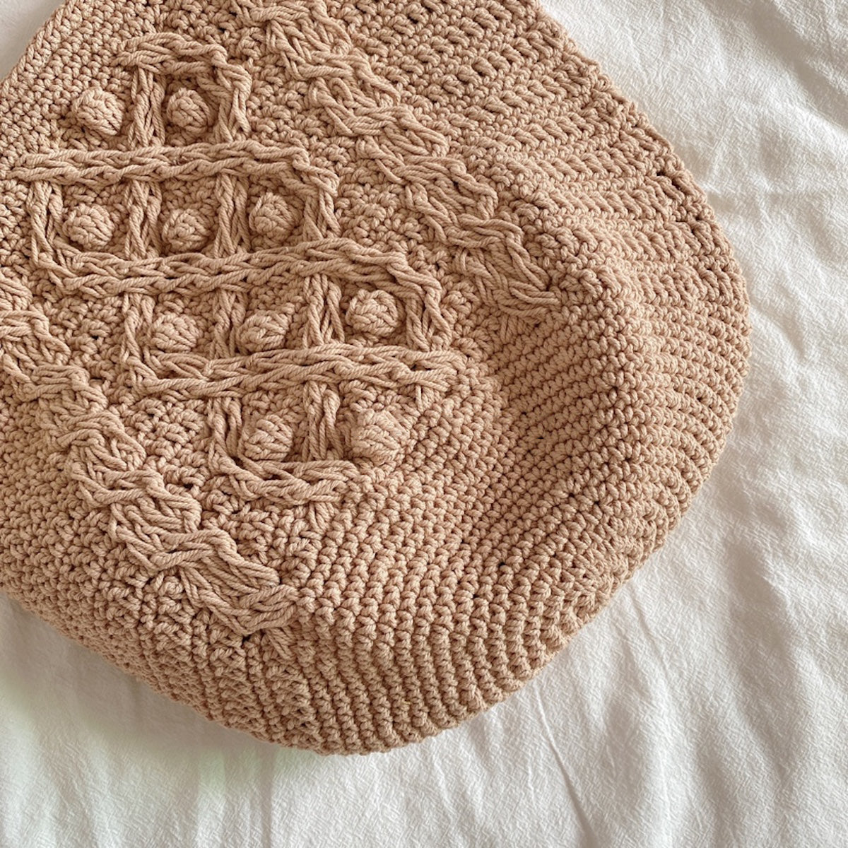 Women’s Handmade Cotton Knitted Shoulder Bucket Bag Crossbody Bag for Boho Everyday Style & Gifts