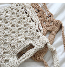 Women’s Retro Cotton Crochet Shoulder Bag for Boho Everyday Style & Gifts