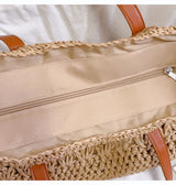 Women’s Large Straw Woven Tote for Beach, Vacation & Summer Outfits