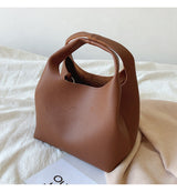 Women’s Soft Leather Bucket Shoulder Bag for Everyday City Outfits